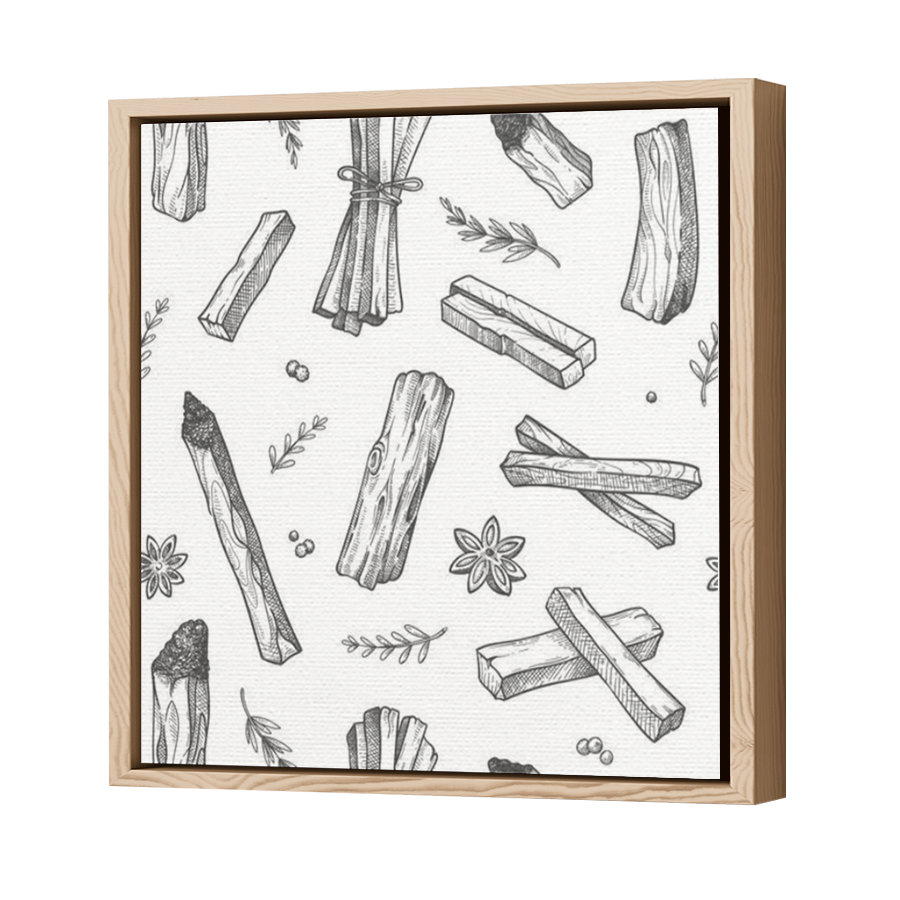 Thumbnail for Canvas - Wood Grain Floating Frame