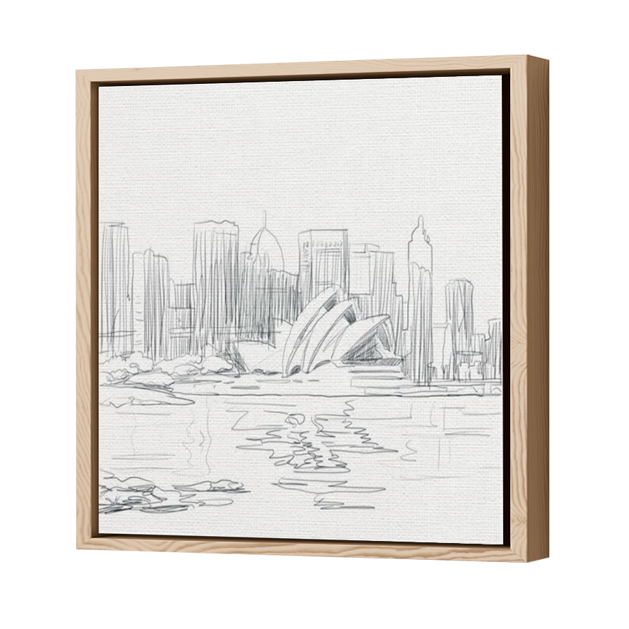 Thumbnail for Canvas - Wood Grain Floating Frame