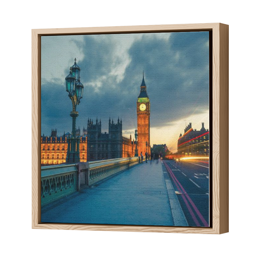 Thumbnail for Canvas - Wood Grain Floating Frame