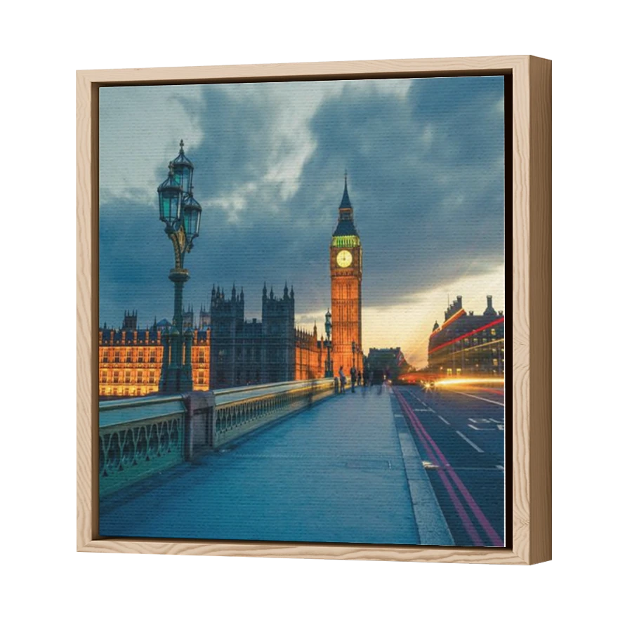 Thumbnail for Canvas - Wood Grain Floating Frame