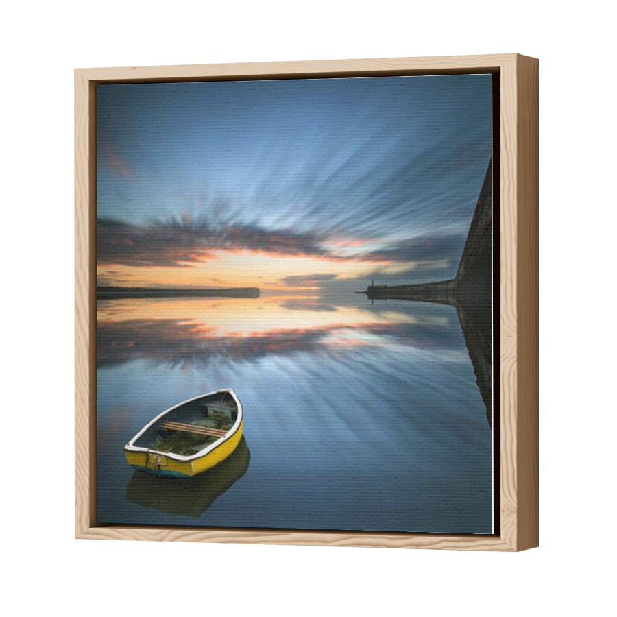 Thumbnail for Canvas - Wood Grain Floating Frame