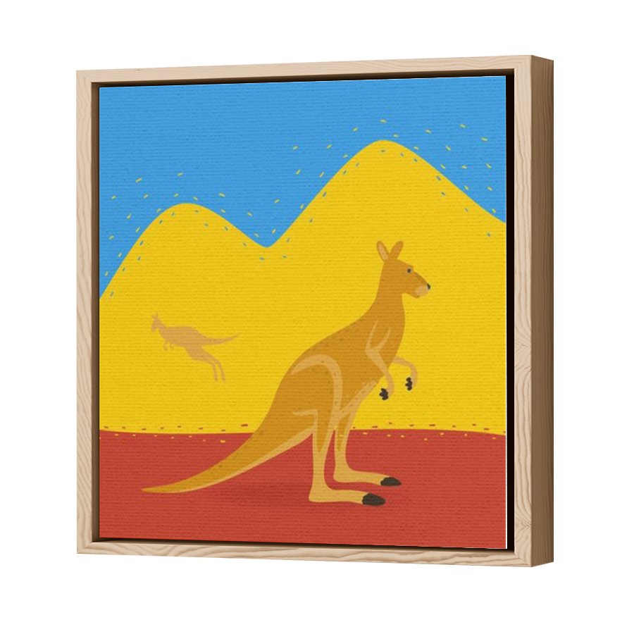 Thumbnail for Canvas - Wood Grain Floating Frame
