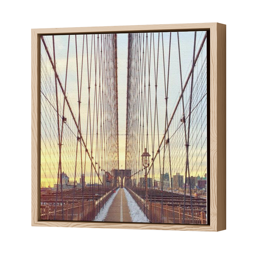 Thumbnail for Canvas - Wood Grain Floating Frame