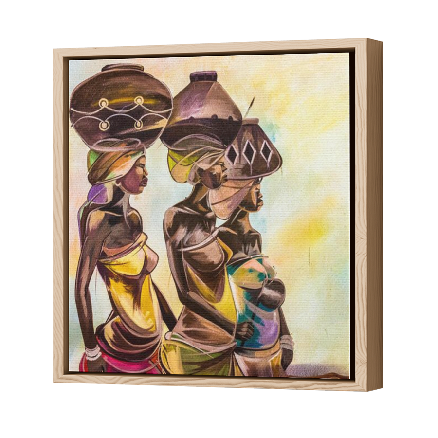 Thumbnail for Canvas - Wood Grain Floating Frame