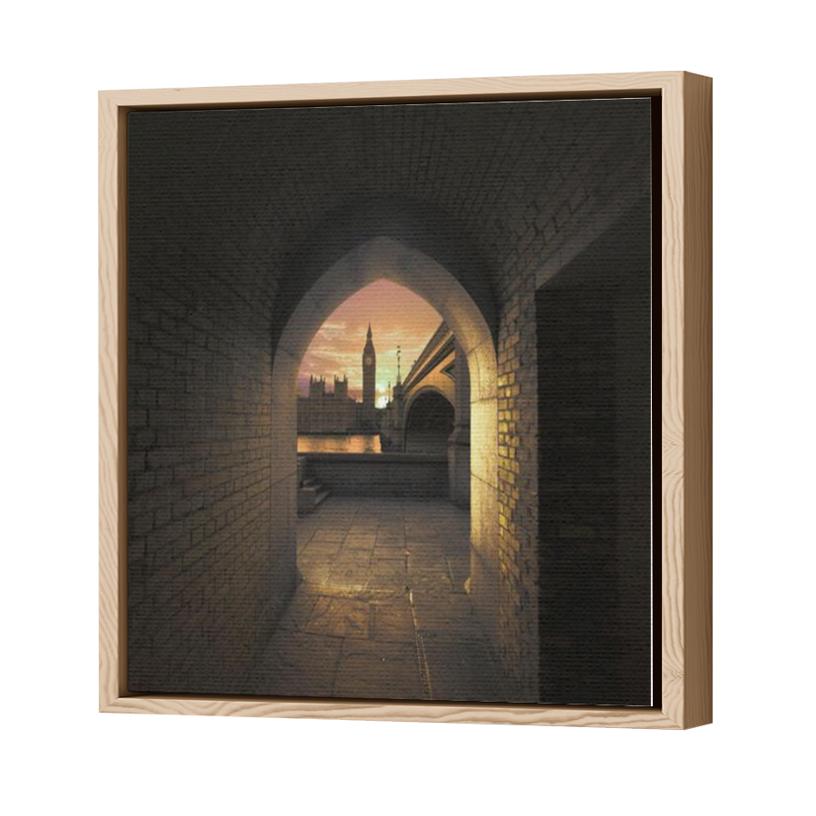 Thumbnail for Canvas - Wood Grain Floating Frame