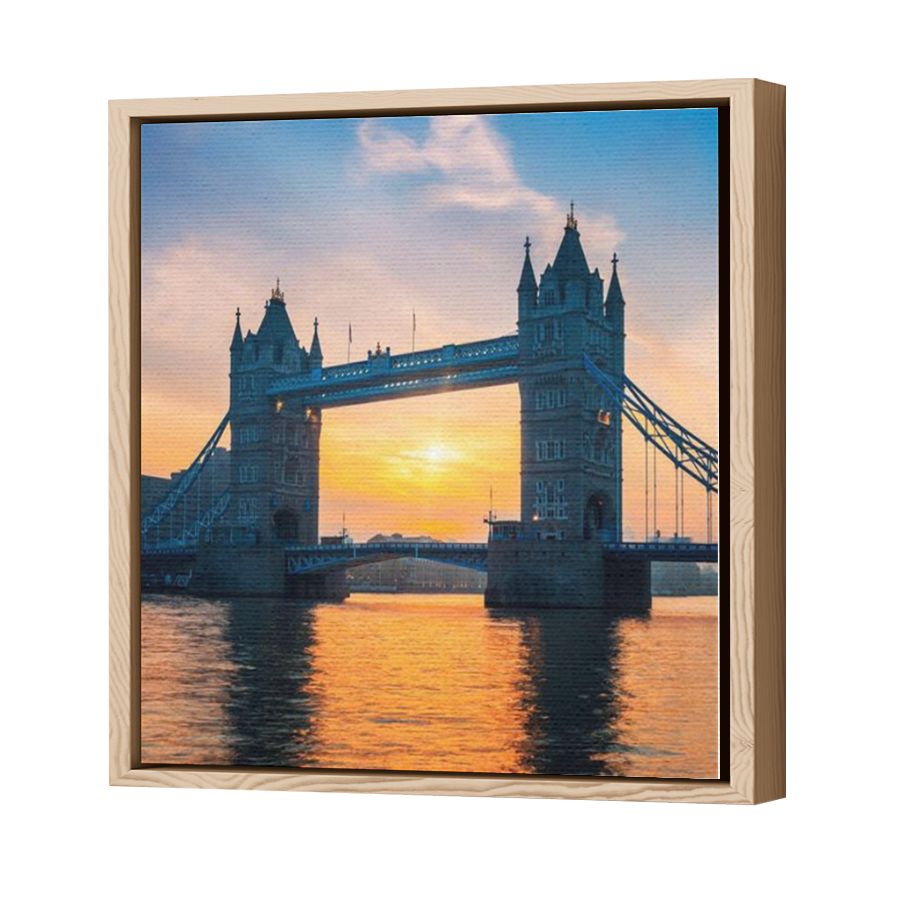 Thumbnail for Canvas - Wood Grain Floating Frame
