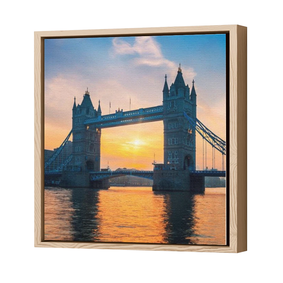 Thumbnail for Canvas - Wood Grain Floating Frame