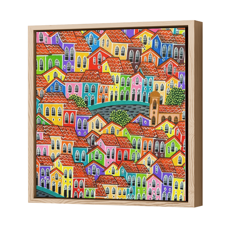 Thumbnail for Canvas - Wood Grain Floating Frame