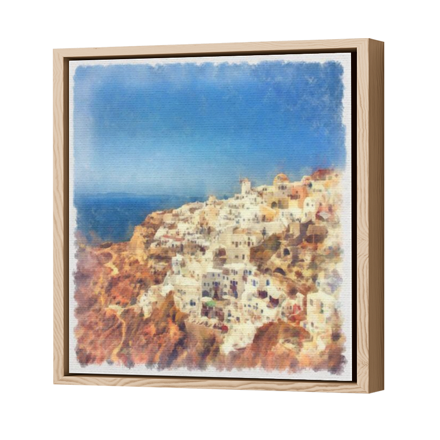 Thumbnail for Canvas - Wood Grain Floating Frame
