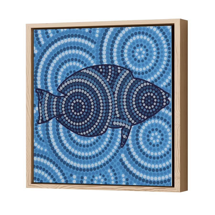 Thumbnail for Canvas - Wood Grain Floating Frame