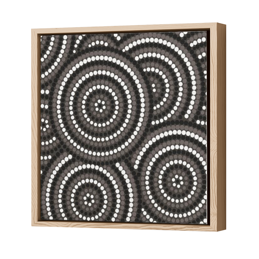 Thumbnail for Canvas - Wood Grain Floating Frame