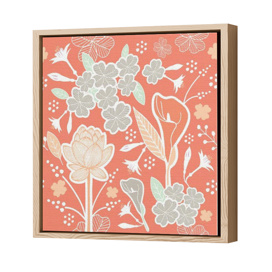 Thumbnail for Canvas - Wood Grain Floating Frame