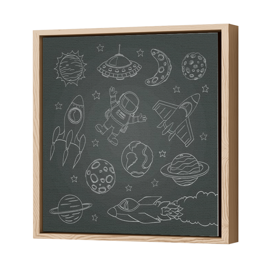 Thumbnail for Canvas - Wood Grain Floating Frame