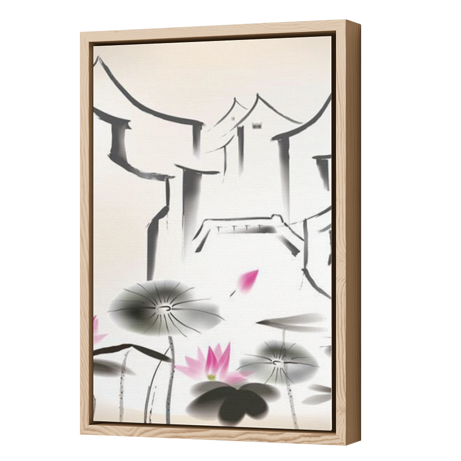 Thumbnail for Canvas - Wood Grain Floating Frame