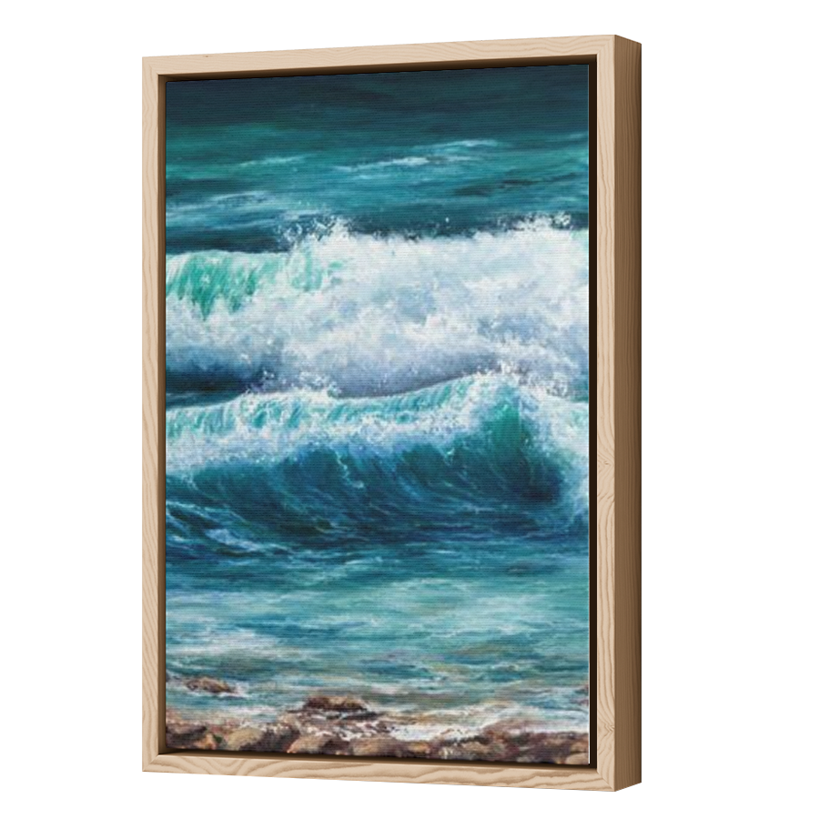 Thumbnail for Canvas - Wood Grain Floating Frame