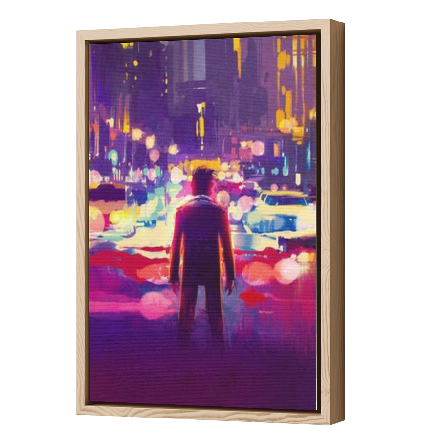 Thumbnail for Canvas - Wood Grain Floating Frame