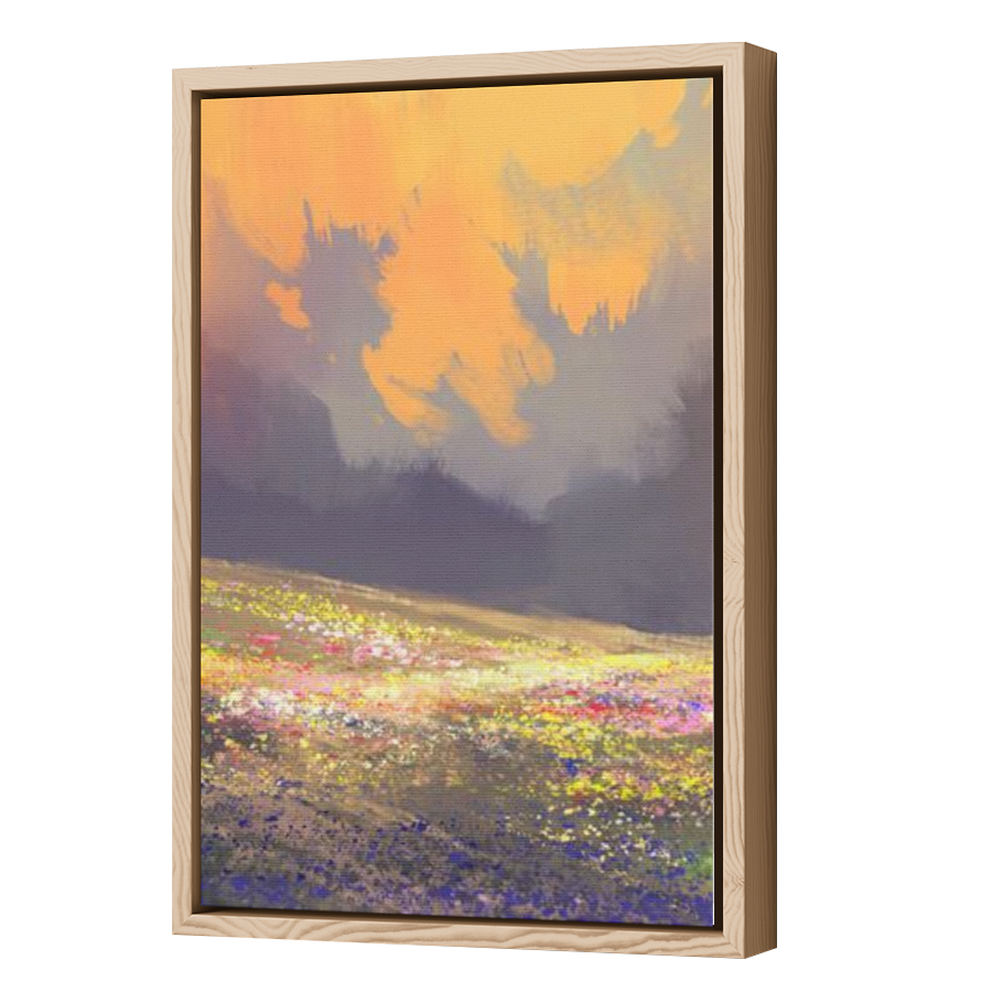Thumbnail for Canvas - Wood Grain Floating Frame