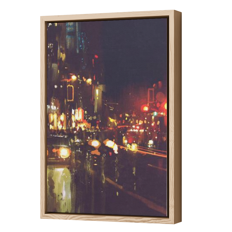 Thumbnail for Canvas - Wood Grain Floating Frame