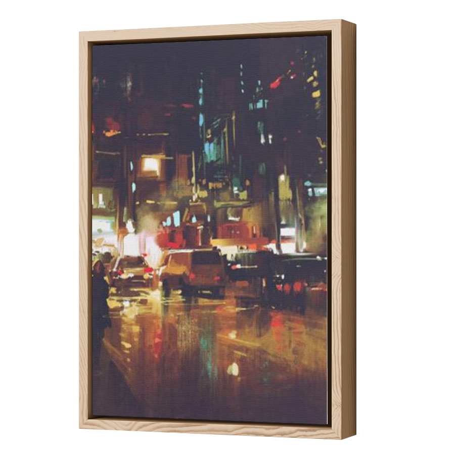 Thumbnail for Canvas - Wood Grain Floating Frame