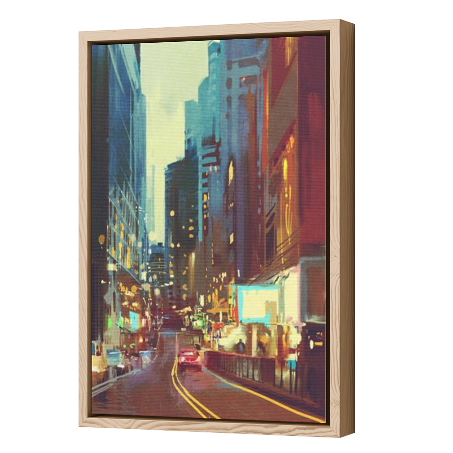 Thumbnail for Canvas - Wood Grain Floating Frame
