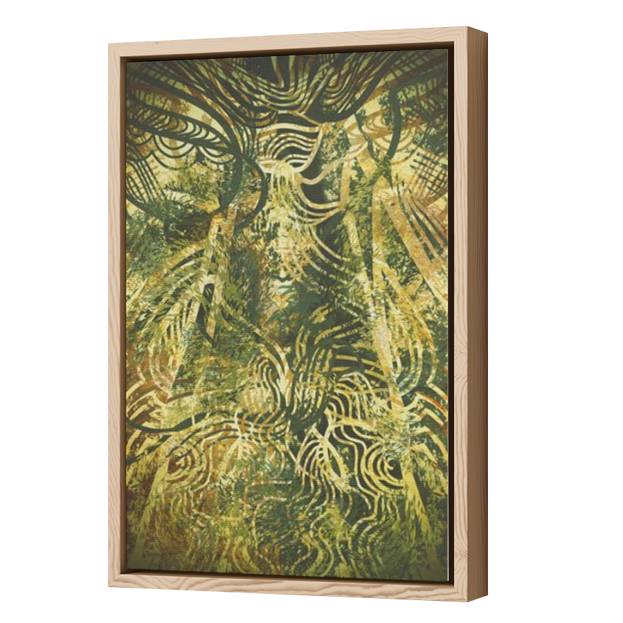 Thumbnail for Canvas - Wood Grain Floating Frame