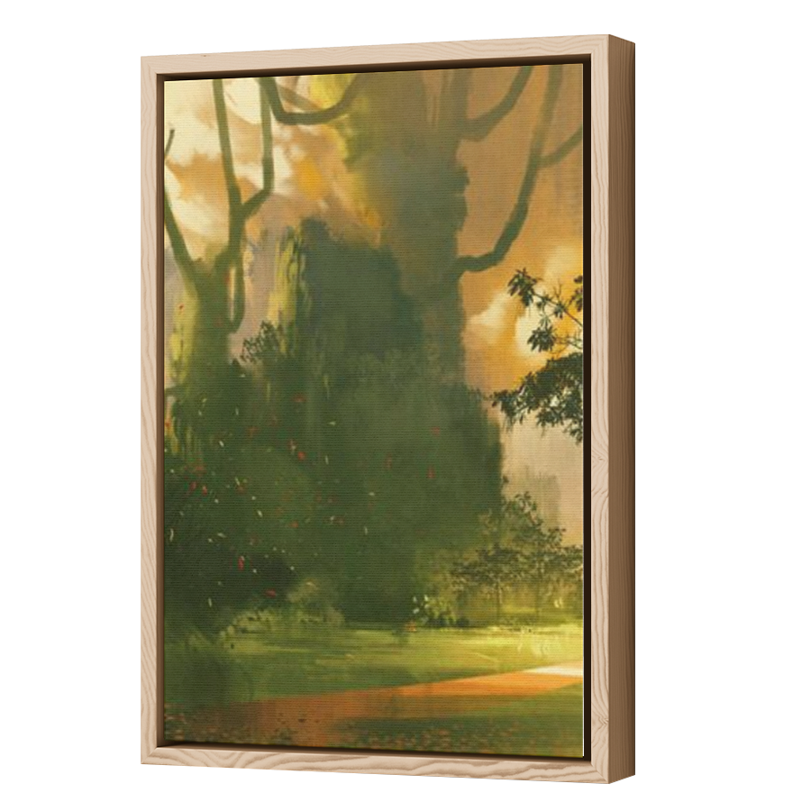 Thumbnail for Canvas - Wood Grain Floating Frame