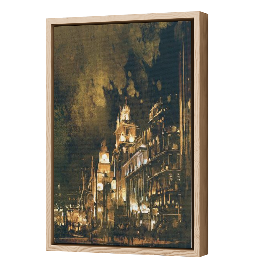 Thumbnail for Canvas - Wood Grain Floating Frame