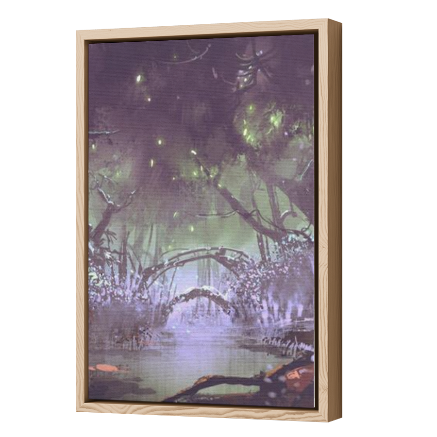 Thumbnail for Canvas - Wood Grain Floating Frame