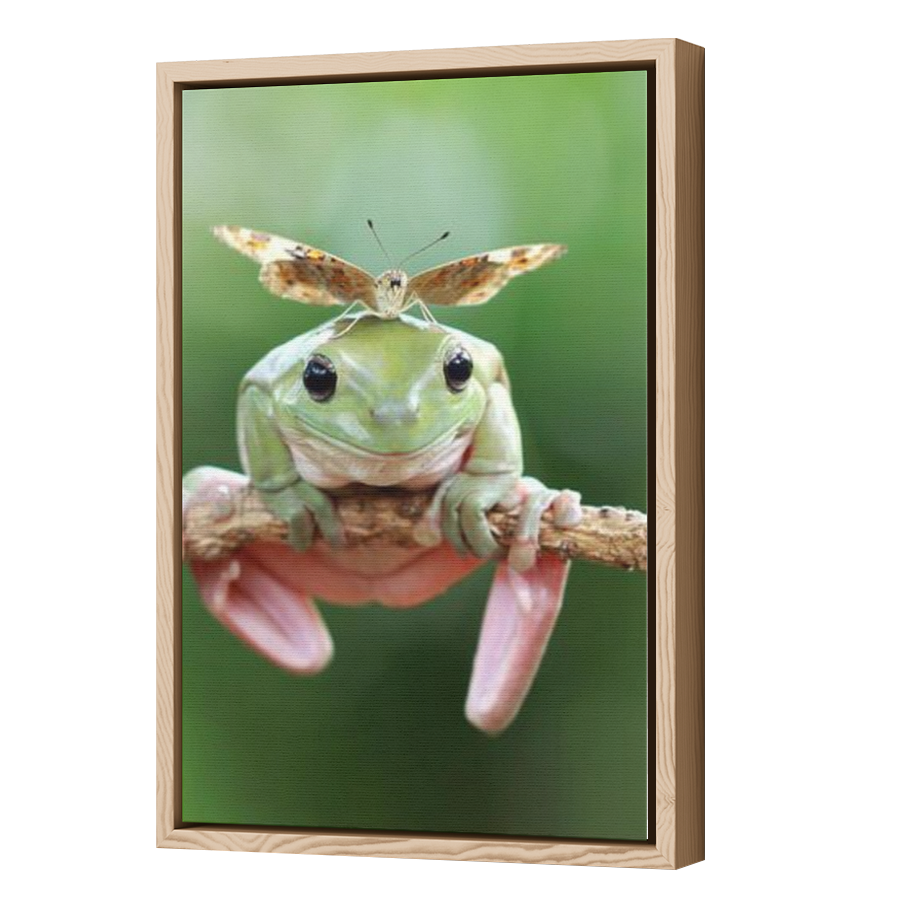 Thumbnail for Canvas - Wood Grain Floating Frame