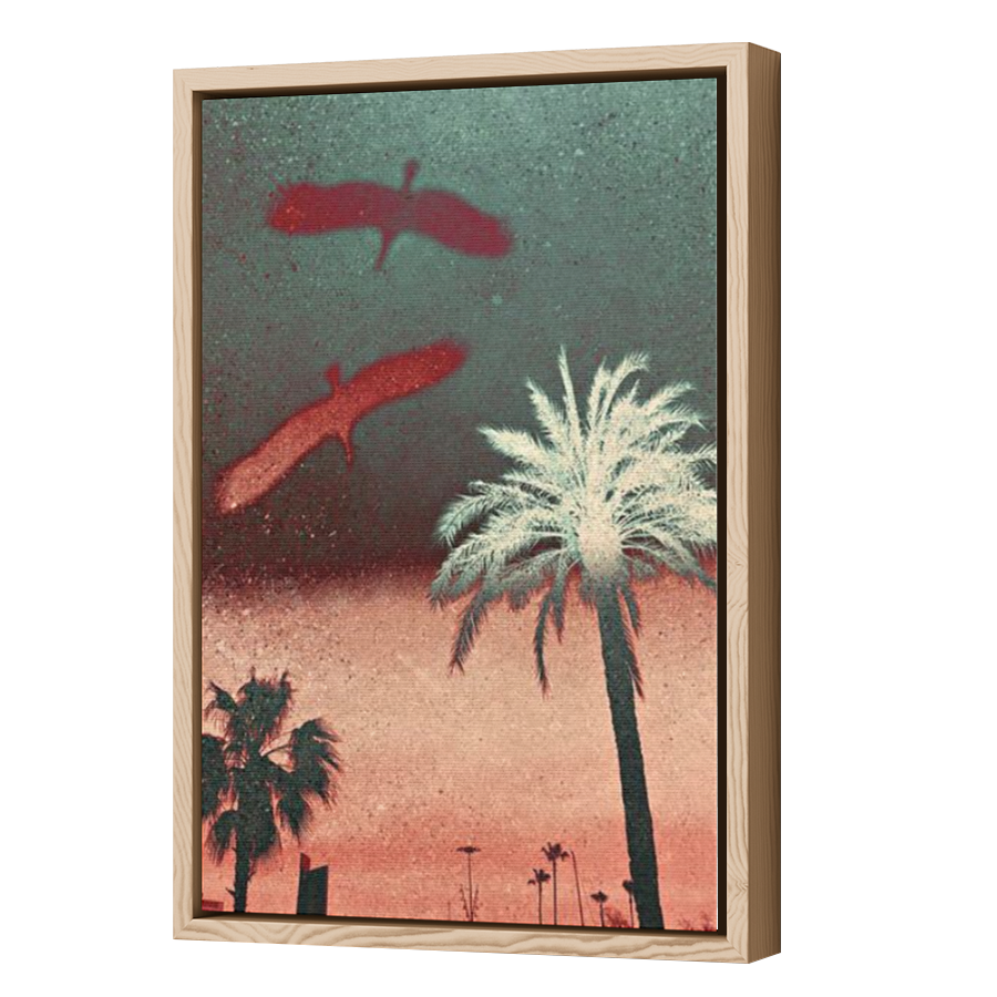 Thumbnail for Canvas - Wood Grain Floating Frame