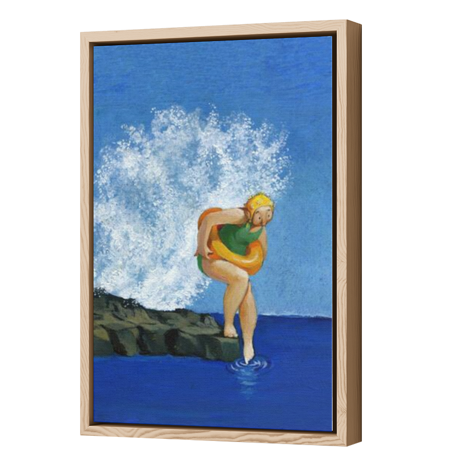 Thumbnail for Canvas - Wood Grain Floating Frame