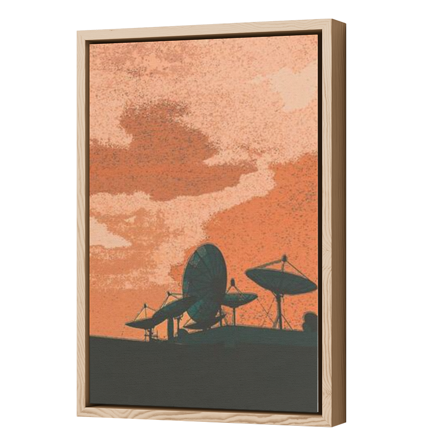 Thumbnail for Canvas - Wood Grain Floating Frame