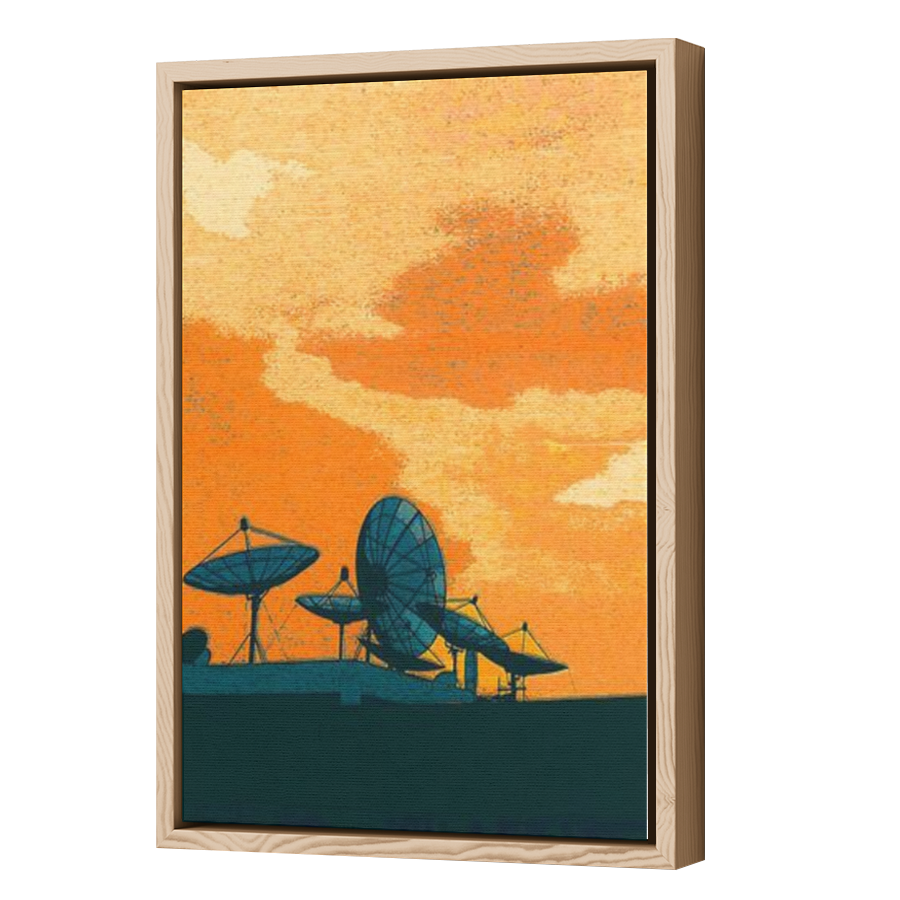 Thumbnail for Canvas - Wood Grain Floating Frame