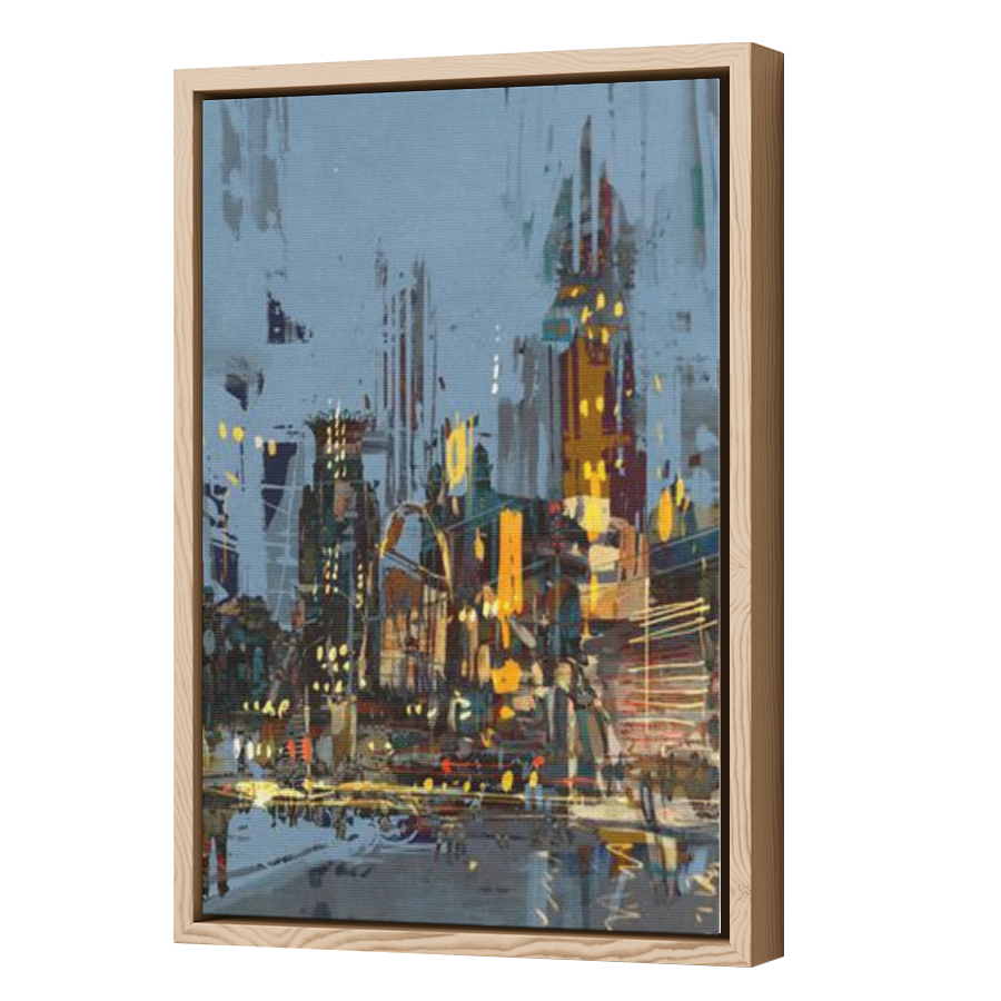 Thumbnail for Canvas - Wood Grain Floating Frame