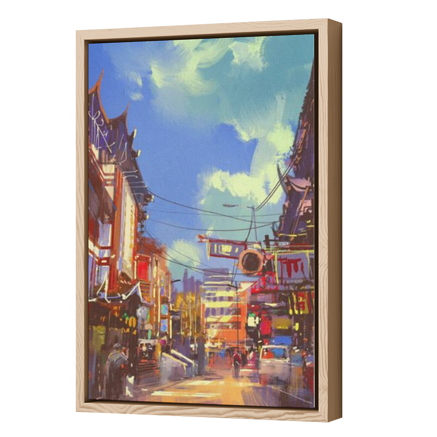 Thumbnail for Canvas - Wood Grain Floating Frame
