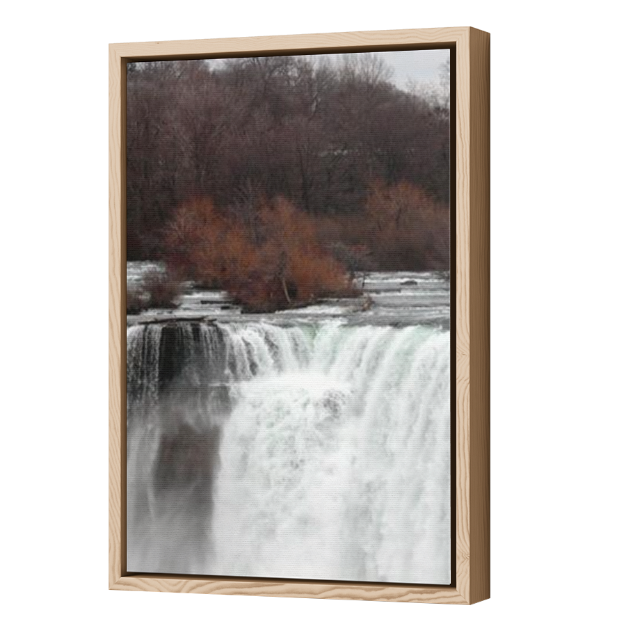 Thumbnail for Canvas - Wood Grain Floating Frame
