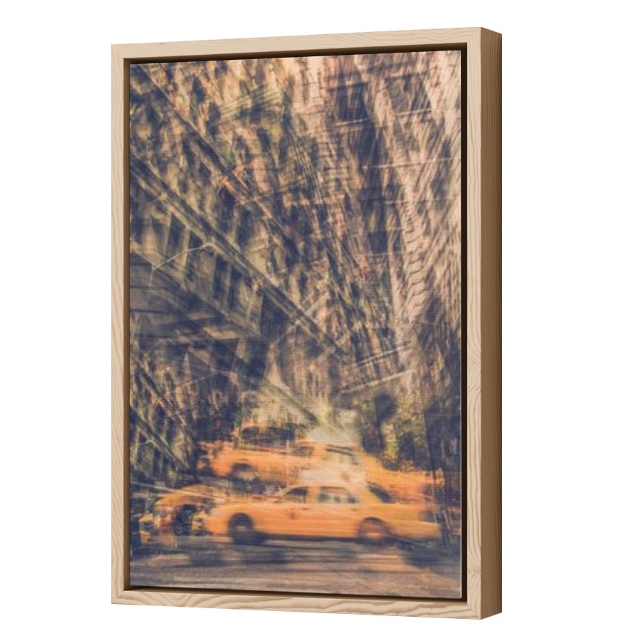 Thumbnail for Canvas - Wood Grain Floating Frame
