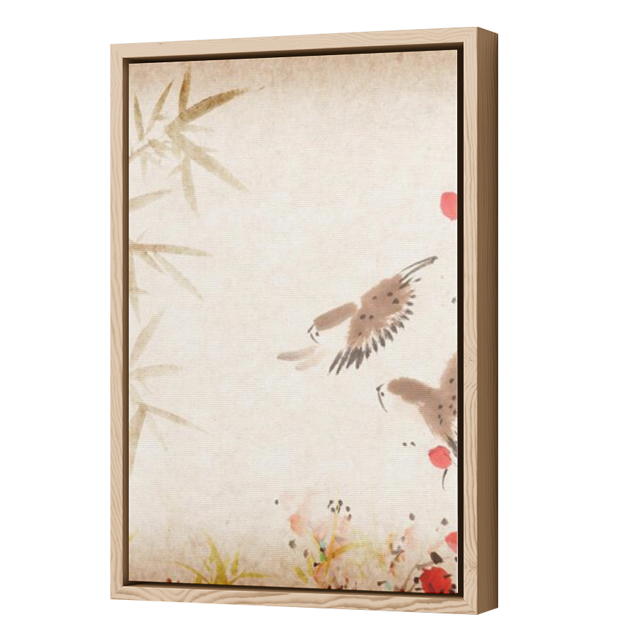 Thumbnail for Canvas - Wood Grain Floating Frame