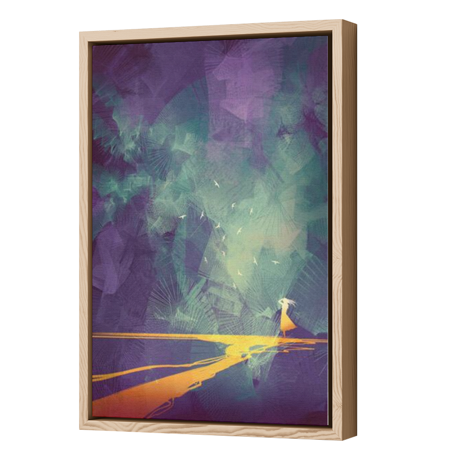 Thumbnail for Canvas - Wood Grain Floating Frame