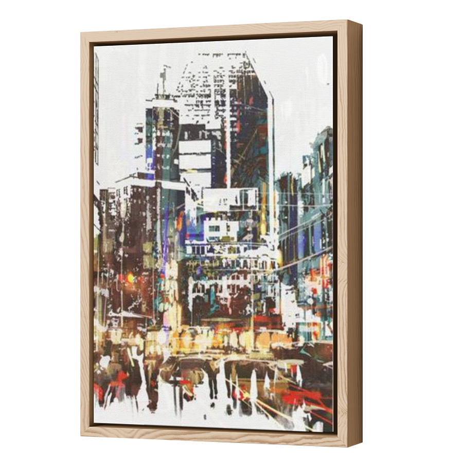 Thumbnail for Canvas - Wood Grain Floating Frame