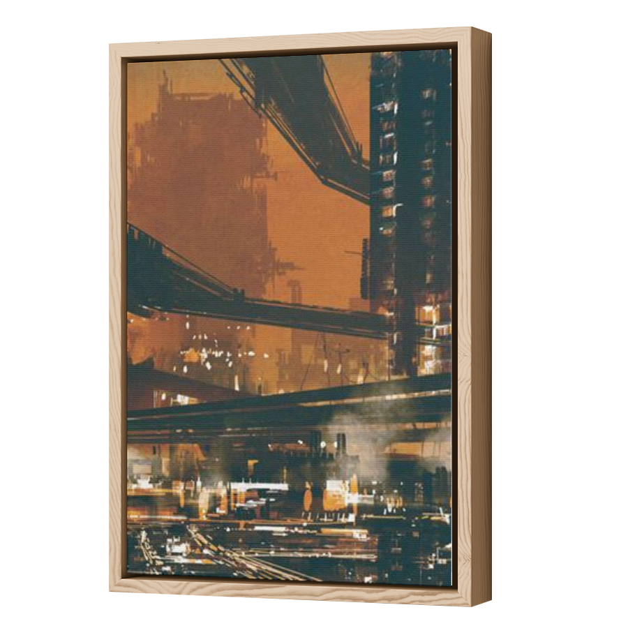 Thumbnail for Canvas - Wood Grain Floating Frame