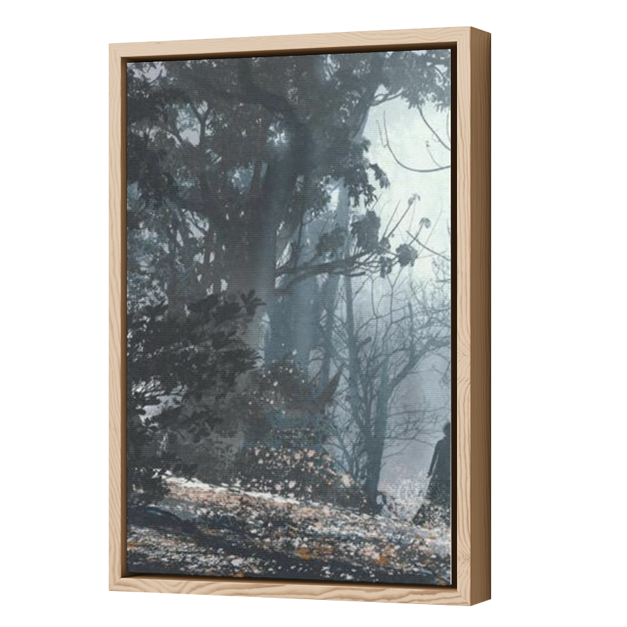 Thumbnail for Canvas - Wood Grain Floating Frame