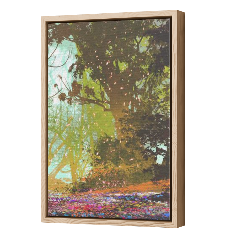 Thumbnail for Canvas - Wood Grain Floating Frame