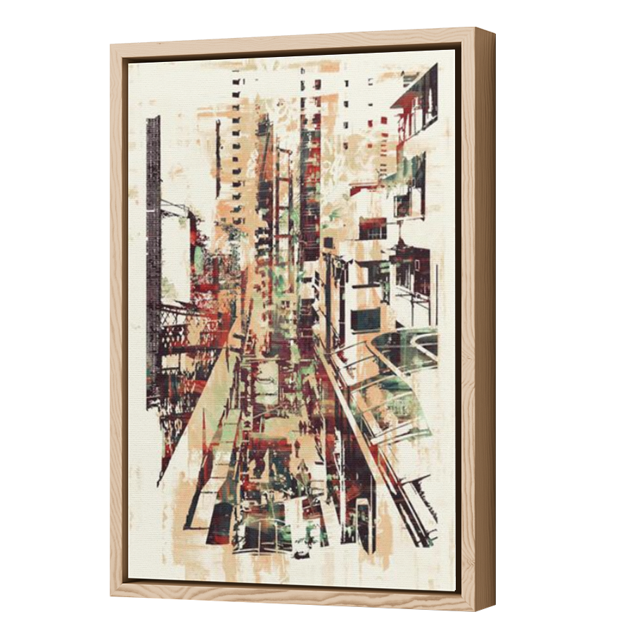 Thumbnail for Canvas - Wood Grain Floating Frame