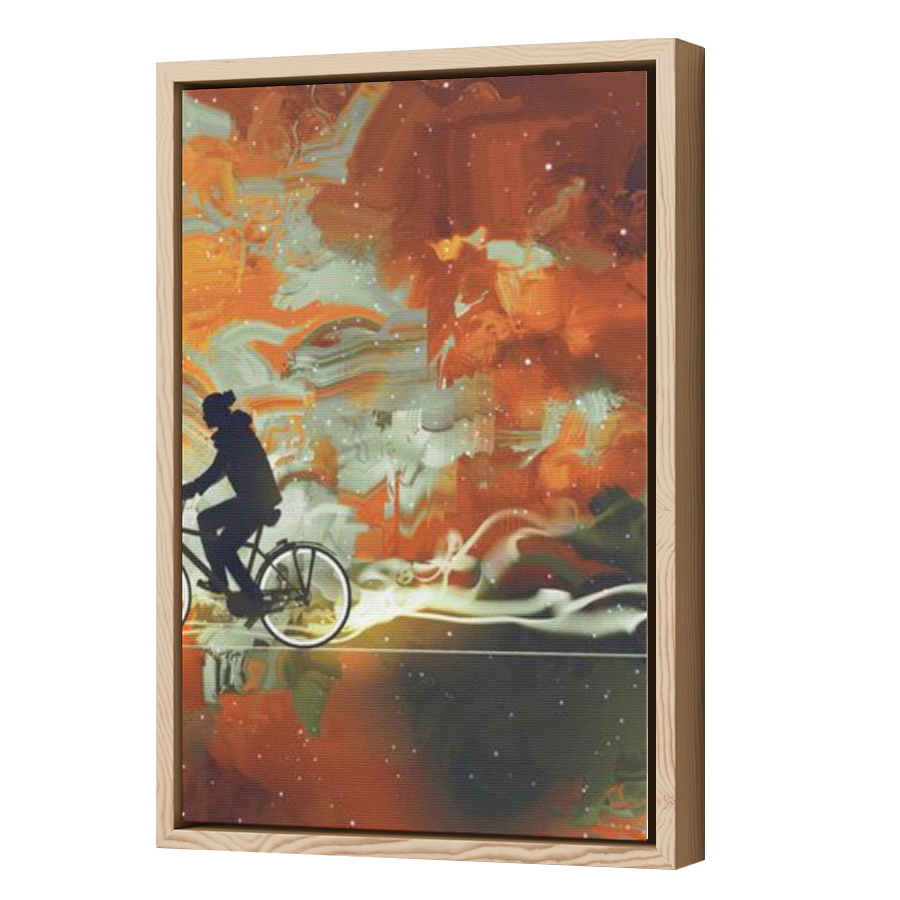 Thumbnail for Canvas - Wood Grain Floating Frame