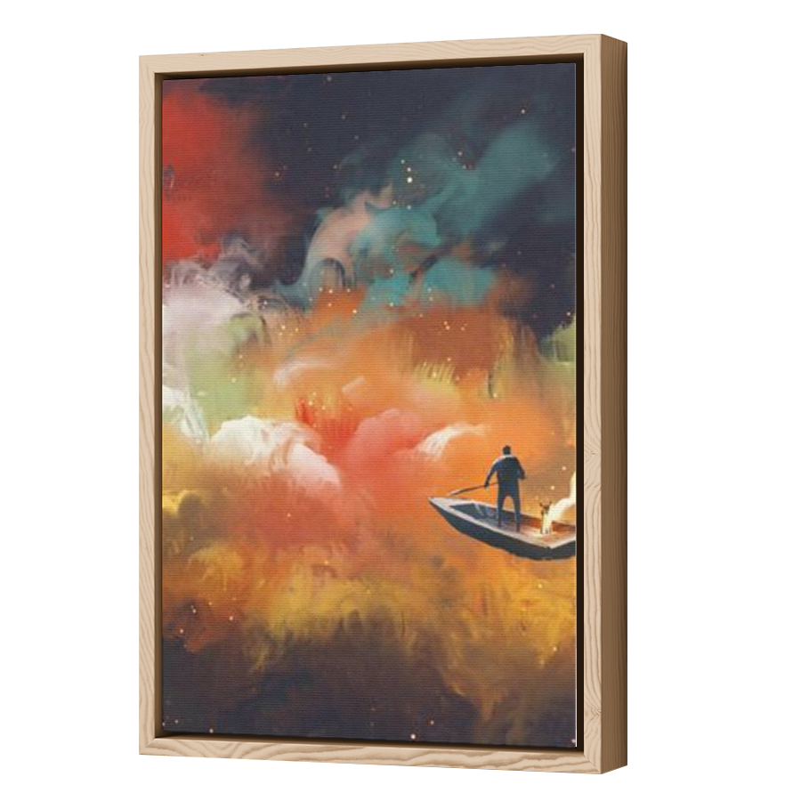 Thumbnail for Canvas - Wood Grain Floating Frame