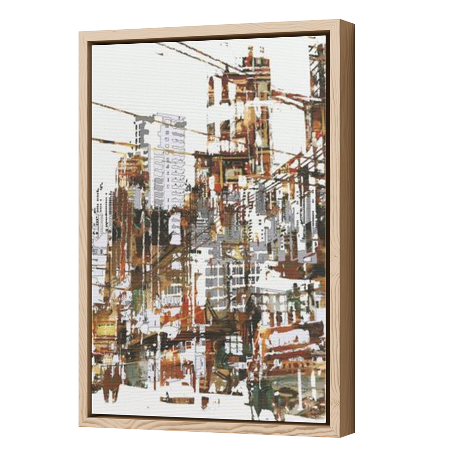 Thumbnail for Canvas - Wood Grain Floating Frame