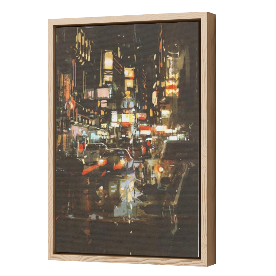 Thumbnail for Canvas - Wood Grain Floating Frame