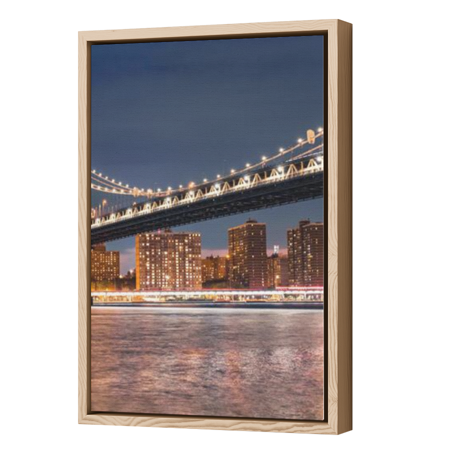 Thumbnail for Canvas - Wood Grain Floating Frame