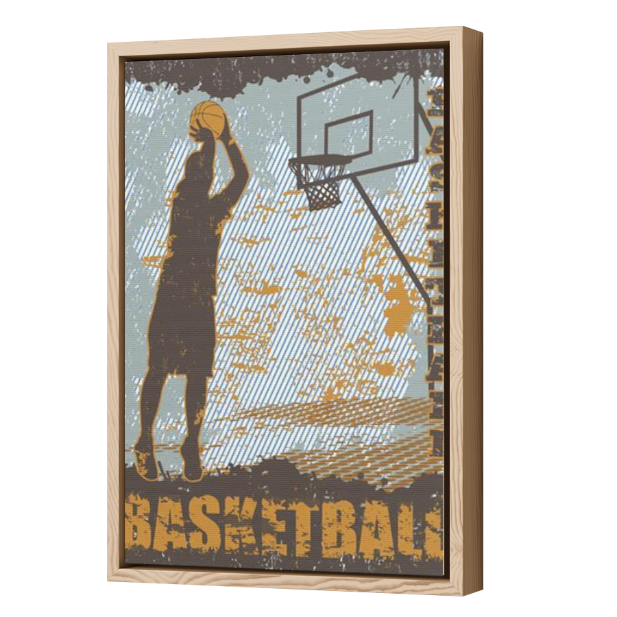 Thumbnail for Canvas - Wood Grain Floating Frame